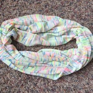 Never worn fluorescent colored knit infinity scarf